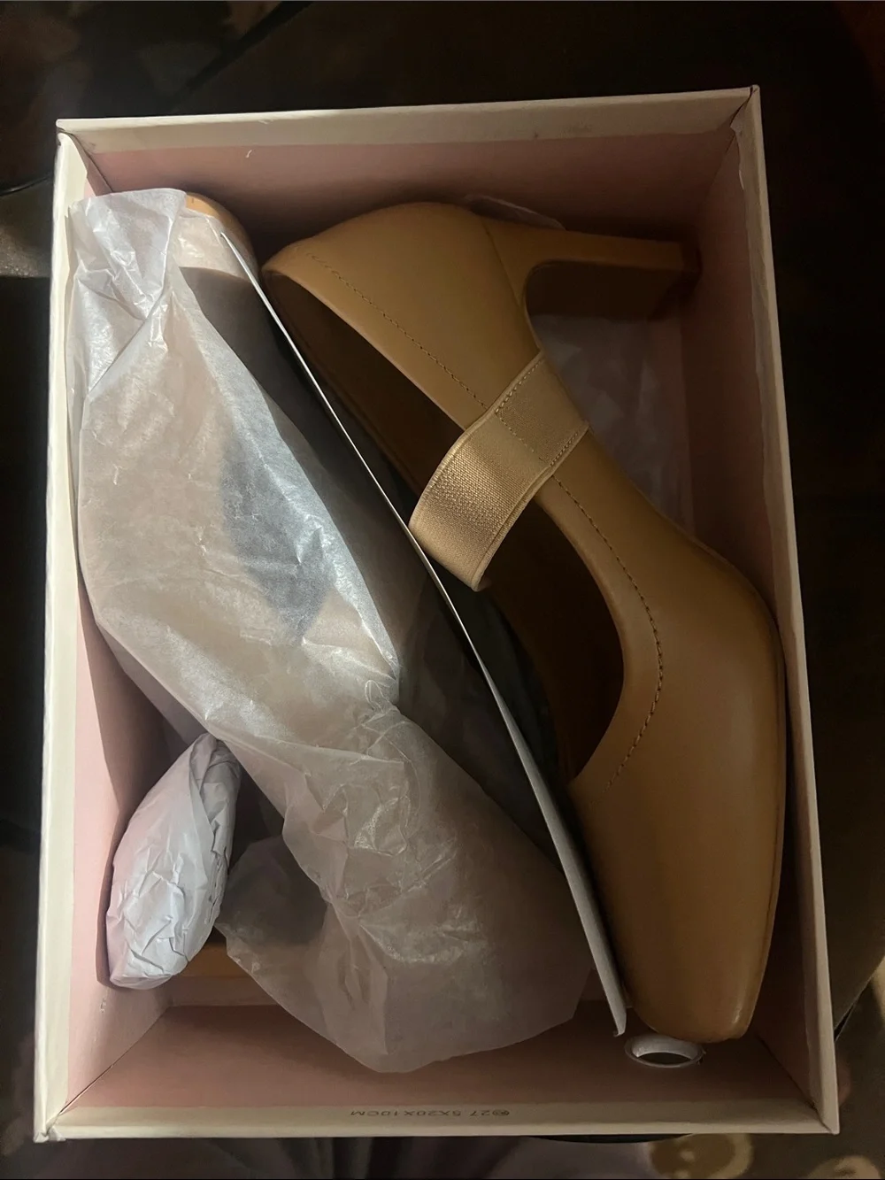 Benassal Women's Tan Mary Jane Block Heel Pumps